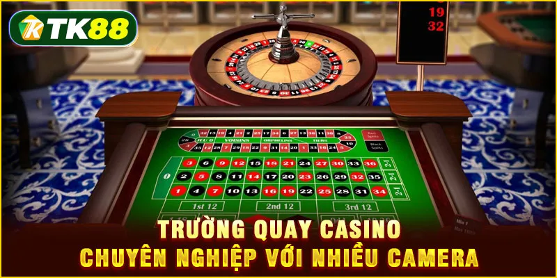 Trường quay casino chuyên nghiệp với nhiều camera